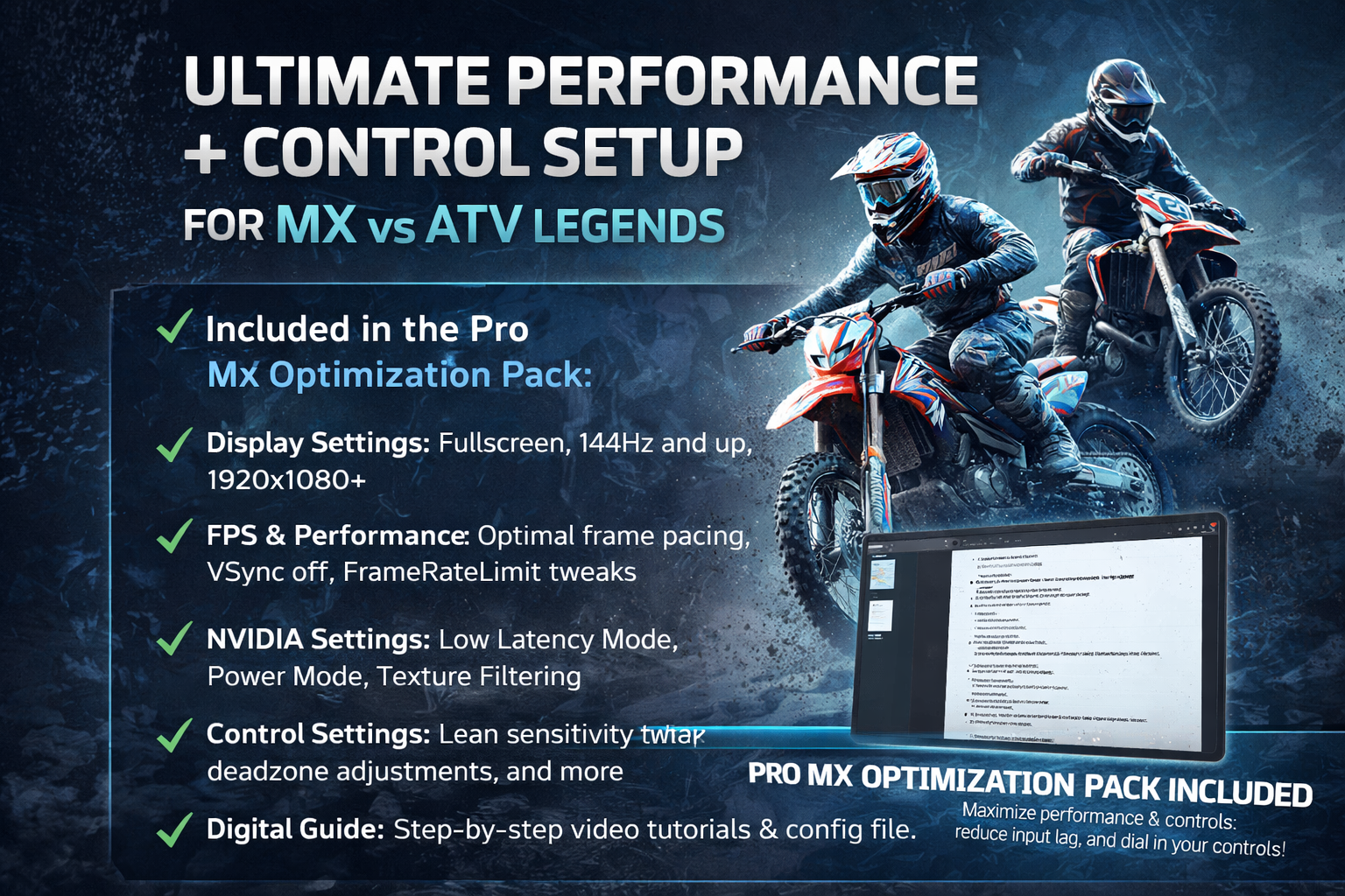 Pro MX Optimization Pack for PC only
