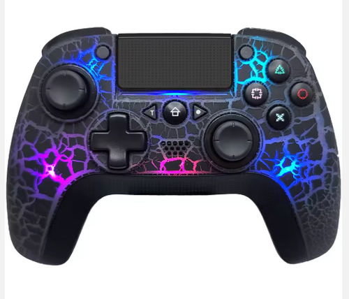 Wireless RGB Game Controller for PS5/Xbox – Crack Light Edition